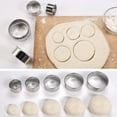 thumbnail image 2 of Yirtree Biscuit Cutters Set, Sturdy Stainless Steel Circle Round Cookie Cutters in Graduated Sizes Shape Molds for Pastries Doughs Doughnuts, 5 Pieces, 2 of 8