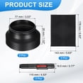 thumbnail image 2 of Uxcell 2 Pcs 77mm Rubber Camera Lens Hood Sun Shade/Shield with Cleaning Cloth & Pen, 2 of 7