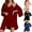Wine, variant on Nightgowns for Women BWASD Fashion Satin Solid Color Chemise Sleepwear and Long Sleeve Robe Casual Comfortable Soft Loose Pajams Dress 2 Piece Summer Pajamas (Blue L)