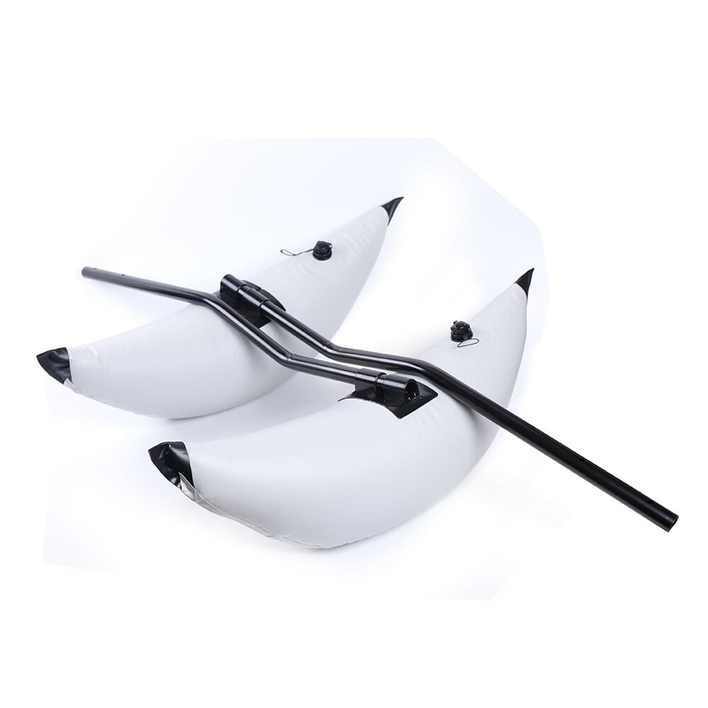 Fishing Boat Stabilizer, Inflatable 2 White PVC Kayak Canoe Boat Fishing Outrigger Stabilizer & AMA Kit Canoe Fishing Boat Standing Float Stabilizer System