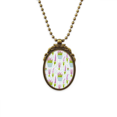 thumbnail image 1 of La lavanda flores potted plant pintura Collar Colgante Vintage de bronce antiguo de joyeria de lujo de regalo Unbranded M, 1 of 3