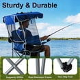 thumbnail image 7 of SUNSPIRE Folding Beach Chair with Canopy Shade, Portable Outdoor Camping Chair with Cup Holder, Side Pocket, Heavy Duty Frame, 330 lb Capacity, Navy, 2 Pack, 7 of 7