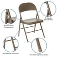 thumbnail image 4 of Flash Furniture 2 Pack HERCULES Series Double Braced Beige Metal Folding Chair, 4 of 9