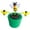 Green, variant on Cute Solar Power Flip Flap Flower Insect for Car Decoration Swing Dancing Flower Eco-Friendly Bobblehead Solar Dancing Flowers in Colorful Pots