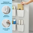 thumbnail image 3 of 4 Piece Kitchen Cabinet Door Storage Box,Self Adhesive Wall Mounted Storage Box,Wardrobe/Bathroom/Refrigerator Small Items Organizer, 3 of 7