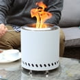 thumbnail image 3 of Sunnydaze 8.5" Round Wood-Burning White Finish Stainless Steel Tabletop Smokeless Fire Pit, 3 of 10