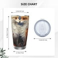 thumbnail image 4 of KLL Romantic Flower Fox Couple Print 40oz Stainless Steel Insulated Car Cup with Spillproof Lid - Keep Your Drink Hot or Cold on the Go-Straw Three-piece Set, 4 of 8