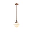 thumbnail image 2 of Innovations Lighting  Franklin Restoration Oxford - 1 Light 8" Stem Hung Mini Pendant Antique Copper/Matte White, 2 of 5