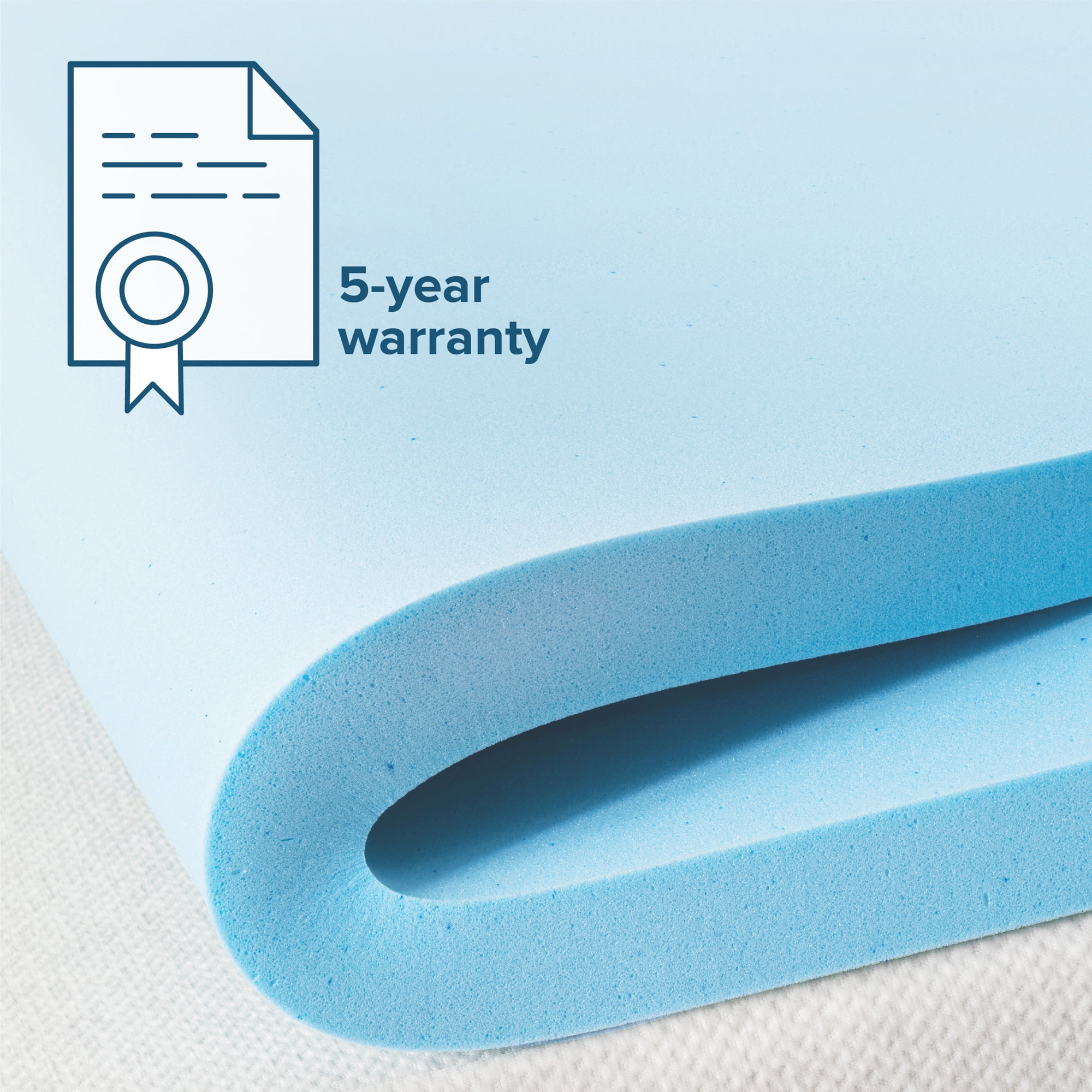 Zinus 3" Green Tea Cooling Gel Memory Foam Mattress Topper, Twin XL