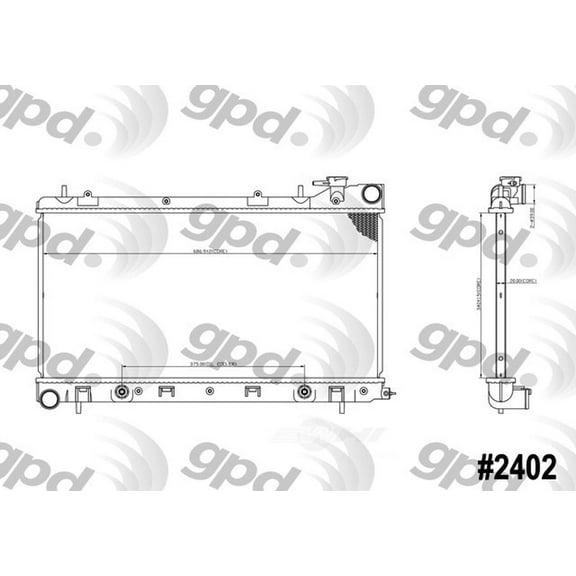 Global Parts Distributors 2402C Radiator