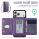 thumbnail image 3 of Case For IPhone 17 Pro Funda Protectora RFID de 6,3" con Ranuras para 7 Tarjetas Magsafe, Soporte 2 en 1, Funda Protectora de Cuero Desmontable a Prueba de Golpes, Morado, For IPhone 17 Pro, 3 of 7