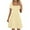 B148 Beige womens summer dresses clearance under $5, variant on Ladies Summer Casual Loose Flowy Midi Sun Dress Short Sleeve A Line Swing Pleated Beach Party Dress Square Neck Knee Length Going Out White Formal Dresses