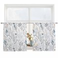 thumbnail image 2 of Spring Floral Semi Sheer Window Curtains 45 Inches Long, Vintage Botanical Watercolor Rod Pocket Voile Chiffon Curtain Light Filtering Drapes for Living Room, Kitchen, Bedroom, 52"x45", 2 Panels, 2 of 9