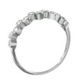 thumbnail image 2 of Clear Bezel Set Cubic Zirconia Alternating Design Ring Rhodium Plated Sterling Silver Size 7, 2 of 4
