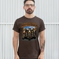 thumbnail image 3 of Tee Hunt Who Let The Hawgs Out T-Shirt Biker Motorcycle Gang Live to Ride Men's Tee, Brown, 4X-Large, 3 of 5