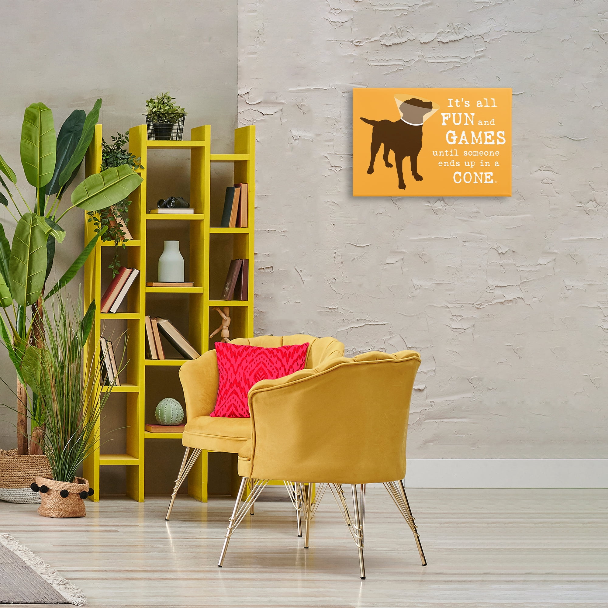 Stupell Industries Fun & Games Cone Animals Painting Wrapped Canvas Art Print Wall Art, 24 x 16