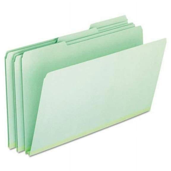 Pressboard Expanding File Folders- .33 Cut Top Tab- Legal- Green- 25-Box