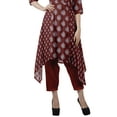 thumbnail image 5 of Moomaya 2 Piece Kurti With Pant For Women Santoon 3/4 Sleeves Partywear Clothing, 5 of 6