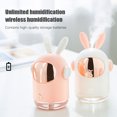 thumbnail image 4 of Car Charger 5V 3.1A Quick Charge Dual USB Port LED Display Voltmeter Phone Charging Adapter, Black Air Humidifier 2W USB 300ml Humidifier Cartoon Portable Light Diffuser for Home Office, White, 4 of 9