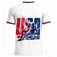 thumbnail image 6 of LEKWK USA Soccer Jersey Men Short Sleeve International Football Shirts Breathable Loose Fit Athletic Shirts for National Team Fan Soccer Jersey Collection, 6 of 6