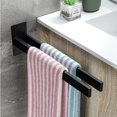 thumbnail image 4 of Toallero sin perforaciones Toallero de acero inoxidable 304 montado en la pared Toallero Toallero de cocina Toallero de baño Autoadhesivo-Barra única N, 4 of 5