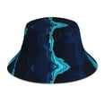 thumbnail image 1 of Balery Blue Marble And Gold Sombreros para el sol para hombre y mujer, sombrero de pescador con UPF 50+, 1 of 6