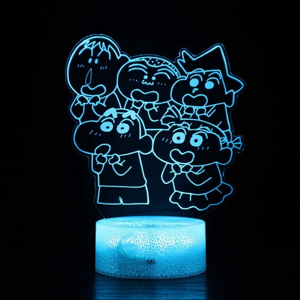 Crayones LED 3D que cambian de color con luz nocturna Shins Chans Kids