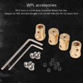thumbnail image 4 of 4PCS 5mm to 12mm Brass Combiner Wheel Hub Hex Adapter for B14 B16 B24 B36 C14 C24 MN D90 D91 RC Car Spare Parts, 4 of 5