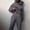 Gray, variant on MSJUHEG Two Piece Outfits For Women Fall Outfits Women Solid Solor Long Pants With Thick Long Sleeve Hoodie Suit Women'S Pants A L