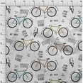 thumbnail image 4 of oneOone Silk Tabby White Fabric Bicycle Sewing Craft Projects Fabric Prints By Yard 42 Inch Wide, 4 of 6
