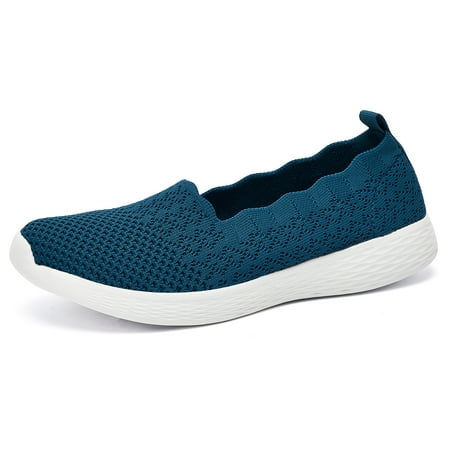 

Poemlady Women s Mesh Ballet Casual Flat Walking Slip on Loafer Shoes Blue US10.5