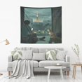 thumbnail image 2 of WOBOGO Rainy Scene Outside The Window Tapestry 60×40in Home Living Room Bedroom Wall Hanging Ornaments, 2 of 10