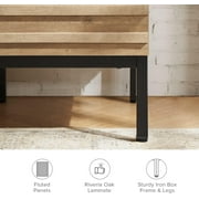 Mopio Norwin 64 TV Stand for TVs up to 70, Industrial Farmhouse, Shelves, Metal Legs (Riviera Oak)