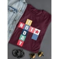 thumbnail image 3 of Not Today Crossword Design T-Shirt Women -Image by Shutterstock, Female 5X-Large, 3 of 4