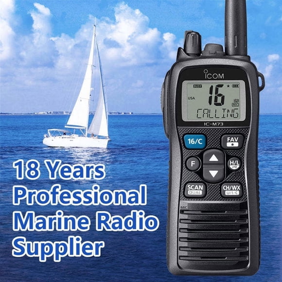 ICOM IC-M73 PLUS  Radio VHF Marítima IPX8 con 6W de Potencia y Audio de 700mW para Máxima Seguridad
