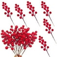 thumbnail image 3 of 24 Pack 7.9 Inch Christmas Berries Holly Branch for Christmas Tree, 3 of 6
