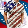 thumbnail image 4 of Caqnni 4th of July Shirts for Men, American Flag Golf Shirt, Patriotic Golf Shirts for Men, USA Golf Shirts ( Red,XXL), 4 of 5