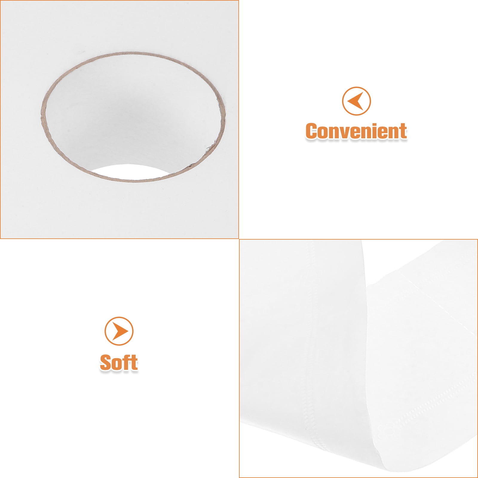 LEORX Commercial Toilet Roll White Paper All Ages Daily Use 1Pack 8.7x8.7x3.5in
