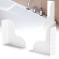thumbnail image 2 of pdqouc 2-Packs Silicone Shower Splash Guard with Suction Cups, Reusable Water Blocker for Tub or Shower Corner, Easy to Install and Remove, Prevents Floor Mess, 2 of 9