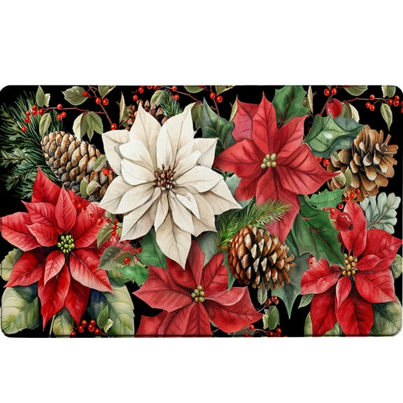 Briarwood Lane Mixed Poinsettias Comfort Mat