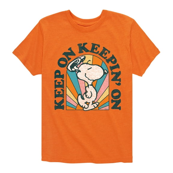 Peanuts - Keep On - Toddler And Youth Short Sleeve Graphic T-Shirt