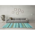 thumbnail image 3 of Ahgly Company Indoor Rectangle Abstract Light Blue Modern Area Rugs, 6' x 9', 3 of 4