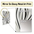 thumbnail image 3 of Designart "Zebra Elegance In Monochrome" Abstract Wall Mirror, Printed White Wall Mirror, Modern Bathroom Wall Mirror, Decorative Abstract Mirror - 24x32 Inch, 3 of 5