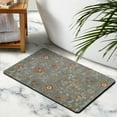 thumbnail image 3 of 20x32 Inch Green Floral Accent Rug - Modern Washable, Non-Slip Carpet for Bedroom, Bathroom, Entryway and Laundry Room - Distressed Small Area Rug, 3 of 5