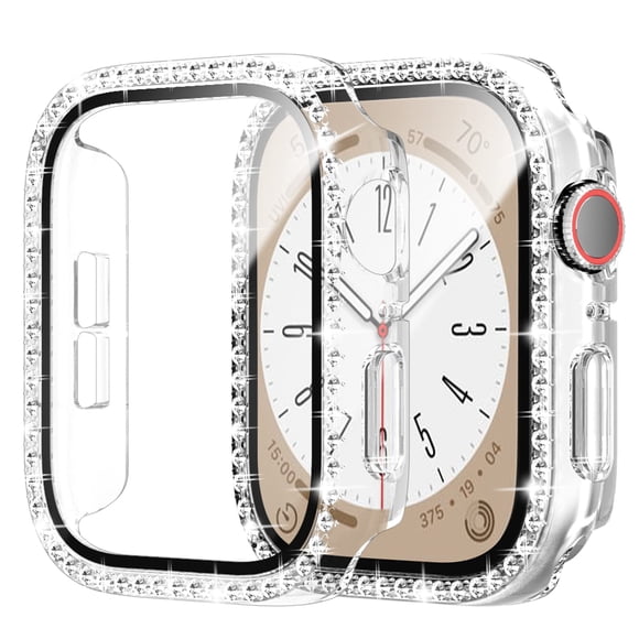 Funda con protector de pantalla de cristal templado para Apple Watch
