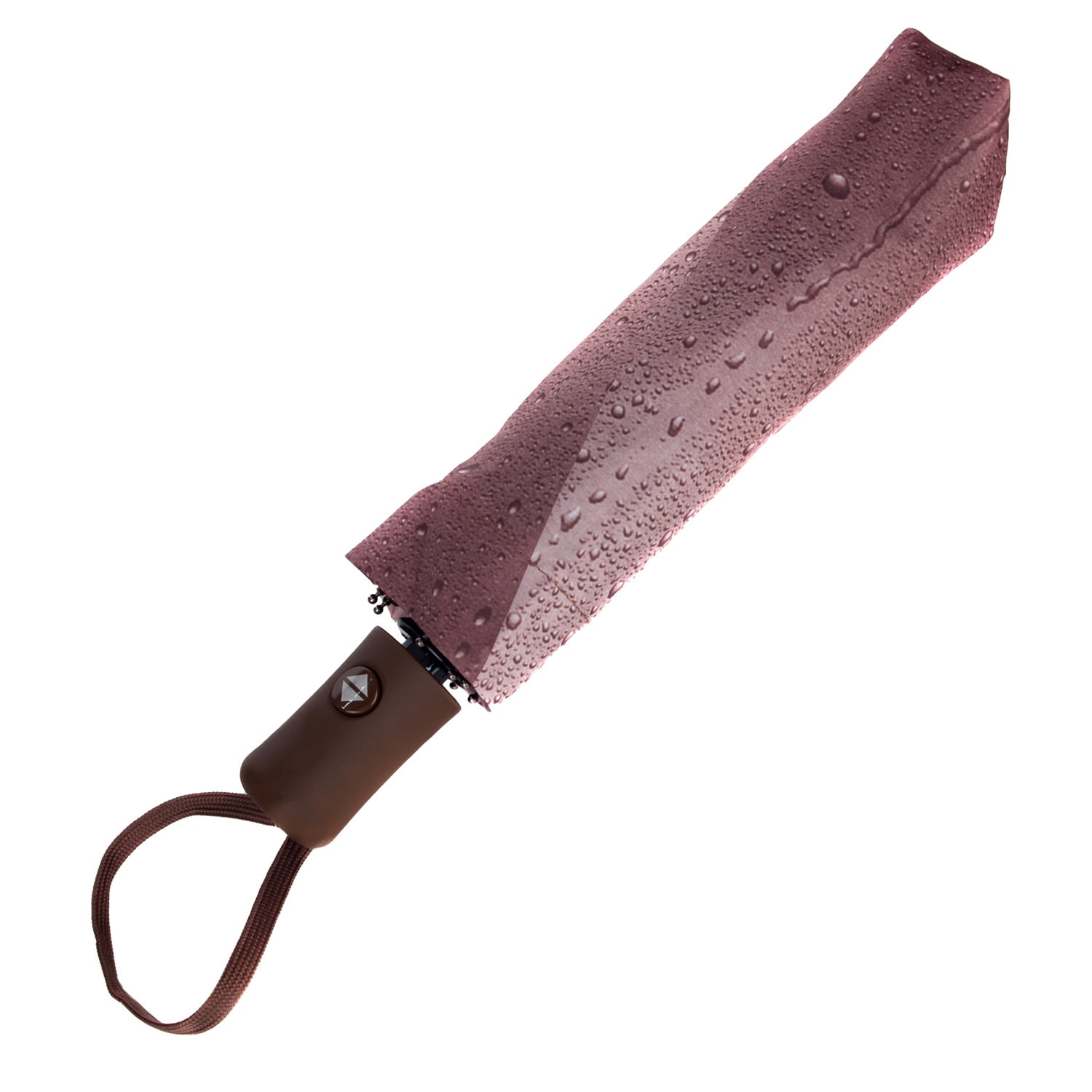 Raindrop Lightweight Compact Travel Sized Windproof Nylon Adult Umbrella With Easy Open Button