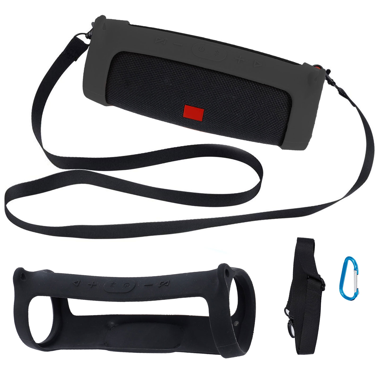 TSV Silicone Carrying Travel Case for JBL Charge 4 Bluetooth Portable Stereo Speaker with