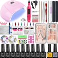 thumbnail image 3 of Juego de manicura profesional, kit de cortaúñas, esmalte de uñas de Gel con lámpara UV, esmalte de barniz semipermanente, taladro de uñas, herramientas, 3 of 4