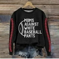 thumbnail image 4 of 50% Off Clearance Oversized Sweatshirt for Women Women's Baseball Printed Crew Neck Multi Color Multi Size Crew Neck Hoodless Long Sleeve Sweatshirt, 4 of 6
