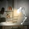 thumbnail image 7 of Metal Swing Arm Desk Lamp, Adjustable Goose Neck Study Table Lamp, Multi-Joint, Adjustable Arm, White, 7 of 7